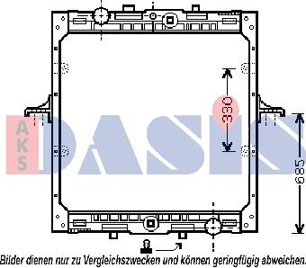 AKS Dasis 290200N - Radiator, engine cooling autospares.lv