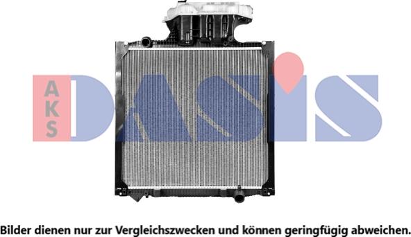AKS Dasis 260012X - Radiator, engine cooling autospares.lv