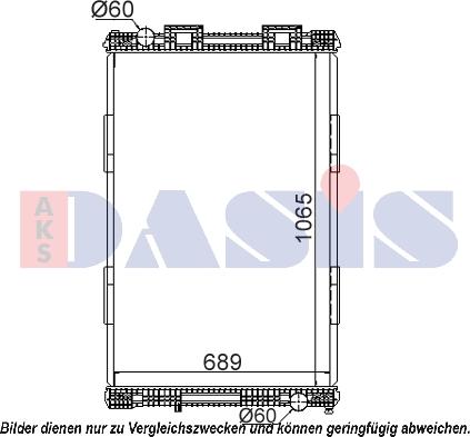 AKS Dasis 260140S - Radiator, engine cooling autospares.lv