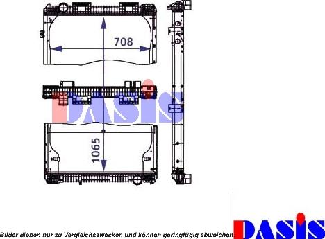 AKS Dasis 260760N - Radiator, engine cooling autospares.lv