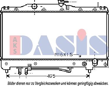 AKS Dasis 210510N - Radiator, engine cooling autospares.lv