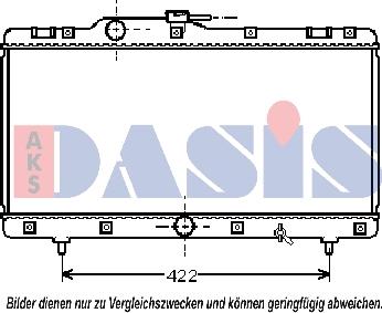 AKS Dasis 210600N - Radiator, engine cooling autospares.lv