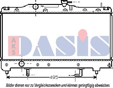 AKS Dasis 210680N - Radiator, engine cooling autospares.lv