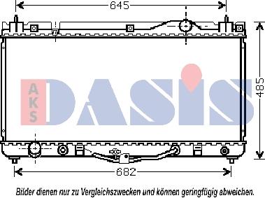 AKS Dasis 210099N - Radiator, engine cooling autospares.lv