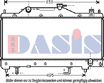 AKS Dasis 210091N - Radiator, engine cooling autospares.lv