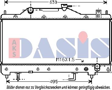 AKS Dasis 210092N - Radiator, engine cooling autospares.lv