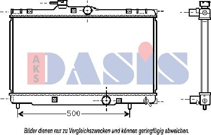 AKS Dasis 210045N - Radiator, engine cooling autospares.lv