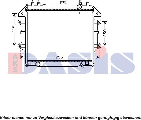 AKS Dasis 210189N - Radiator, engine cooling autospares.lv