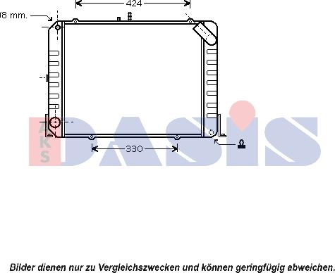 AKS Dasis 210188N - Radiator, engine cooling autospares.lv