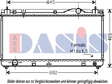 AKS Dasis 210133N - Radiator, engine cooling autospares.lv