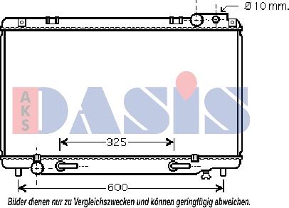 AKS Dasis 210128N - Radiator, engine cooling autospares.lv