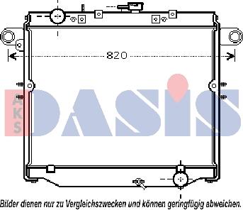 AKS Dasis 210178N - Radiator, engine cooling autospares.lv