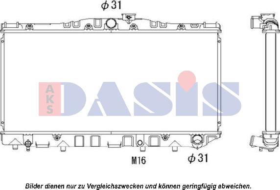 AKS Dasis 210320N - Radiator, engine cooling autospares.lv