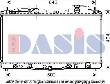 AKS Dasis 210206N - Radiator, engine cooling autospares.lv