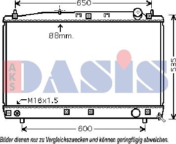 AKS Dasis 210219N - Radiator, engine cooling autospares.lv