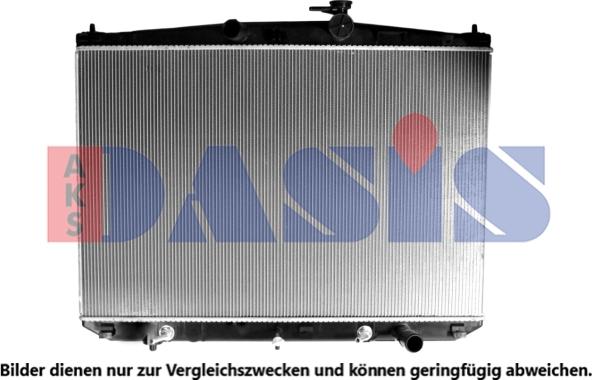 AKS Dasis 210282N - Radiator, engine cooling autospares.lv