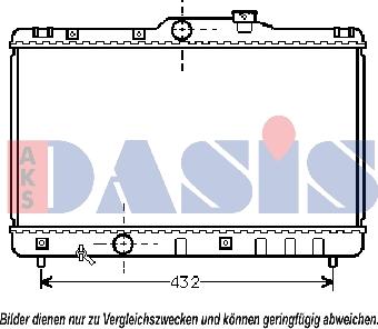 AKS Dasis 210230N - Radiator, engine cooling autospares.lv