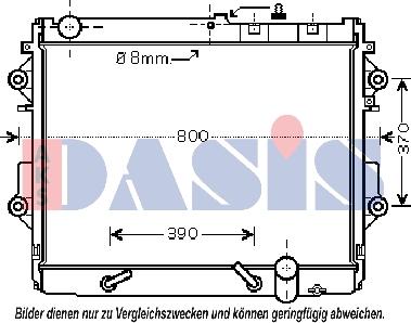 AKS Dasis 210221N - Radiator, engine cooling autospares.lv