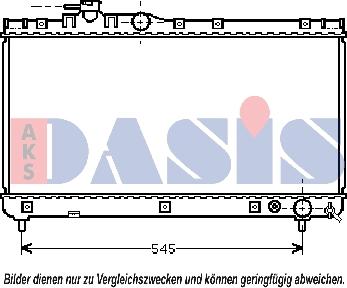 AKS Dasis 211690N - Radiator, engine cooling autospares.lv