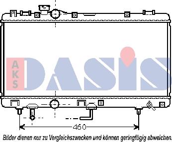 AKS Dasis 213460N - Radiator, engine cooling autospares.lv