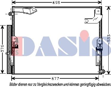 AKS Dasis 212047N - Condenser, air conditioning autospares.lv