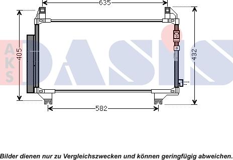 AKS Dasis 212104N - Condenser, air conditioning autospares.lv