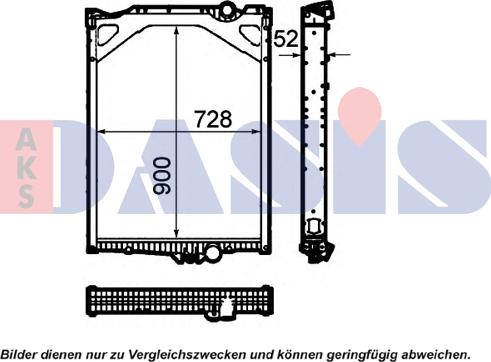 AKS Dasis 280022N - Radiator, engine cooling autospares.lv