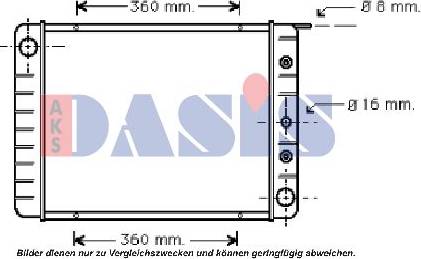 AKS Dasis 220170N - Radiator, engine cooling autospares.lv