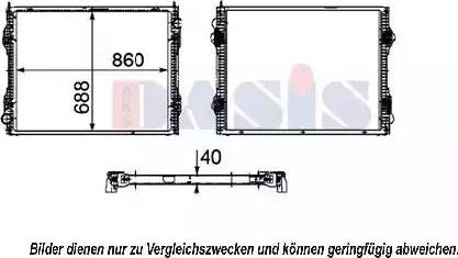 AKS Dasis 270008N - Radiator, engine cooling autospares.lv