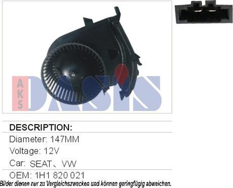 AKS Dasis 740025N - Interior Blower autospares.lv