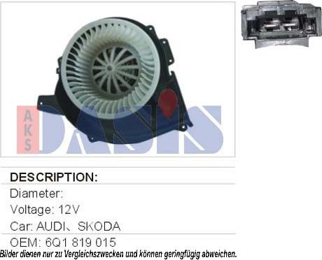 AKS Dasis 740308N - Interior Blower autospares.lv