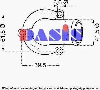 AKS Dasis 751948N - Coolant thermostat / housing autospares.lv