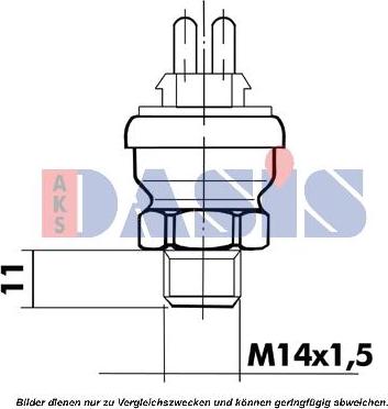 AKS Dasis 751068N - Sensor, coolant temperature autospares.lv