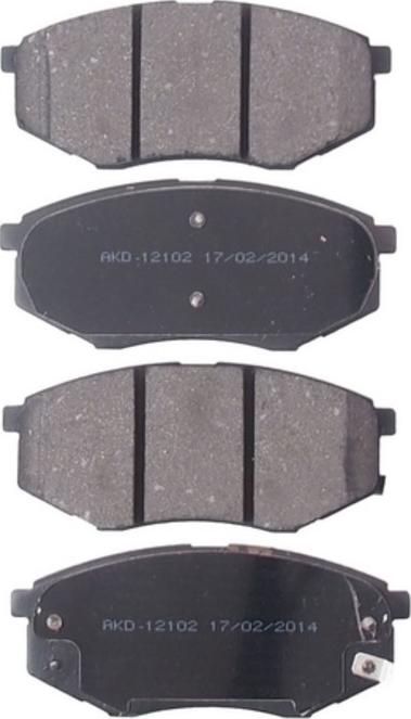 Akyoto AKD12102 - Brake Pad Set, disc brake autospares.lv