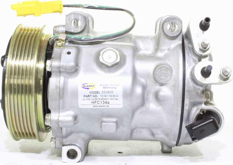 Alanko 10550806 - Compressor, air conditioning autospares.lv