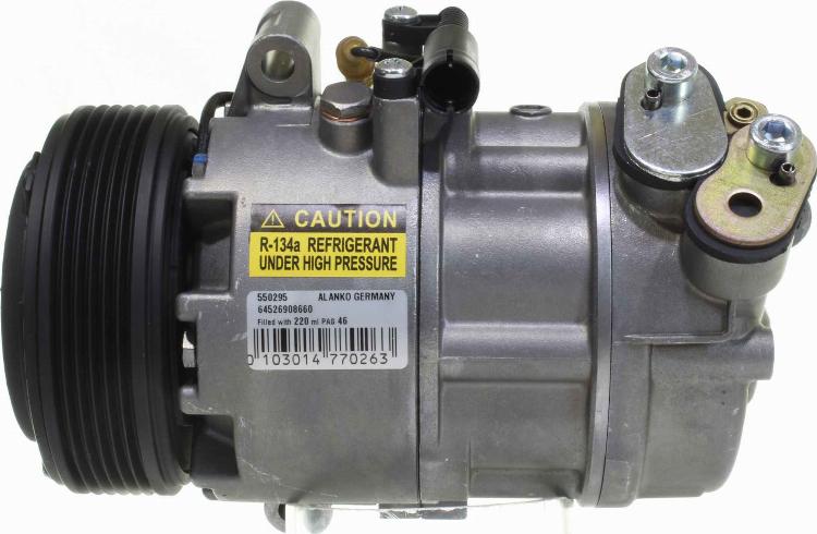 Alanko 10550295 - Compressor, air conditioning autospares.lv