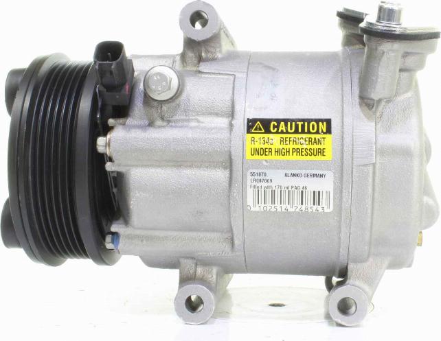 Alanko 10551070 - Compressor, air conditioning autospares.lv