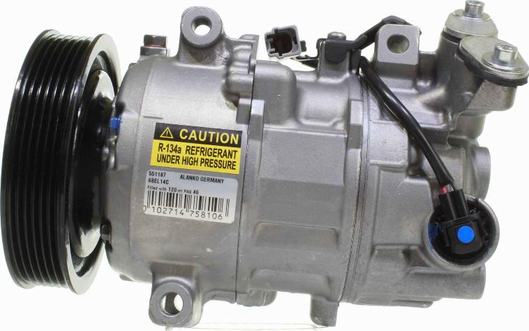 Alanko 10551187 - Compressor, air conditioning autospares.lv