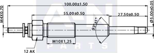 A-N PARTS A-N095148 - Glow Plug autospares.lv