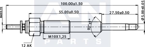 A-N PARTS A-N095182 - Glow Plug autospares.lv