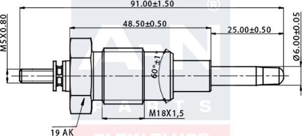 A-N PARTS A-N090301 - Glow Plug autospares.lv