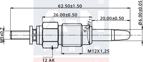 A-N PARTS A-N059173 - Glow Plug autospares.lv