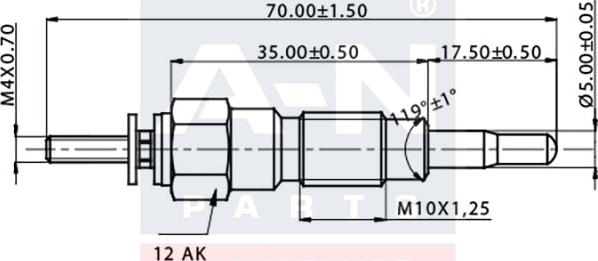 A-N PARTS A-N066126 - Glow Plug autospares.lv