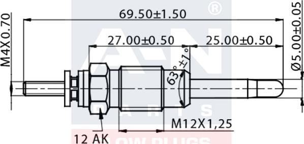 A-N PARTS A-N063299 - Glow Plug autospares.lv