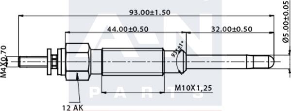 A-N PARTS A-N014243 - Glow Plug autospares.lv