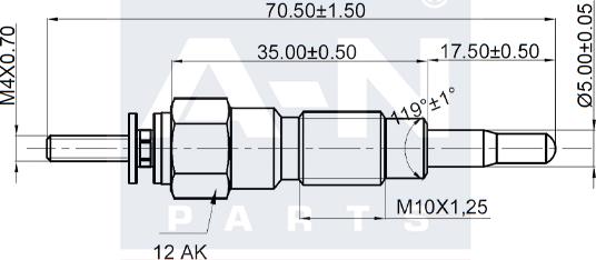 A-N PARTS A-N070148 - Glow Plug autospares.lv