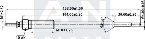 A-N PARTS A-N153010 - Glow Plug autospares.lv