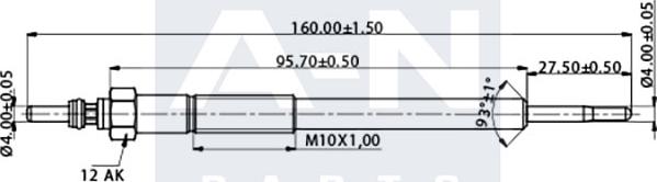 A-N PARTS A-N160177 - Glow Plug autospares.lv