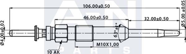 A-N PARTS A-N106002 - Glow Plug autospares.lv