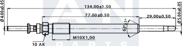 A-N PARTS A-N132300 - Glow Plug autospares.lv